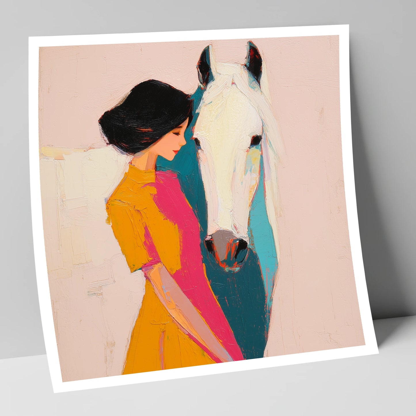 Vibrant Harmony horse & rider art print