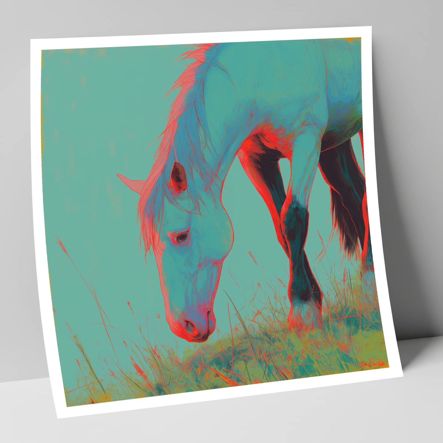 Electric Pasture Portrait horse portrait art print