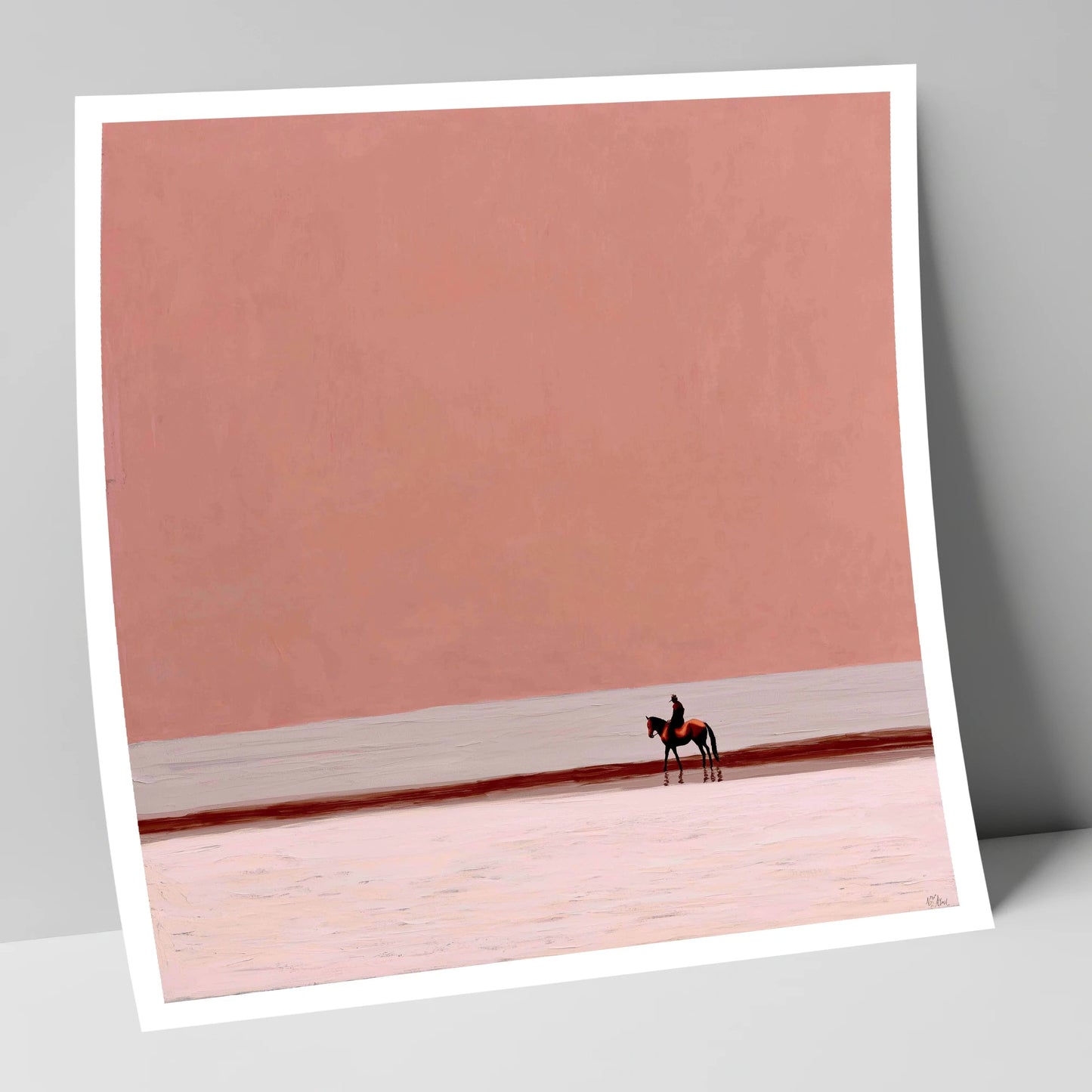 Solitary Rose Horizon horse landscape art print