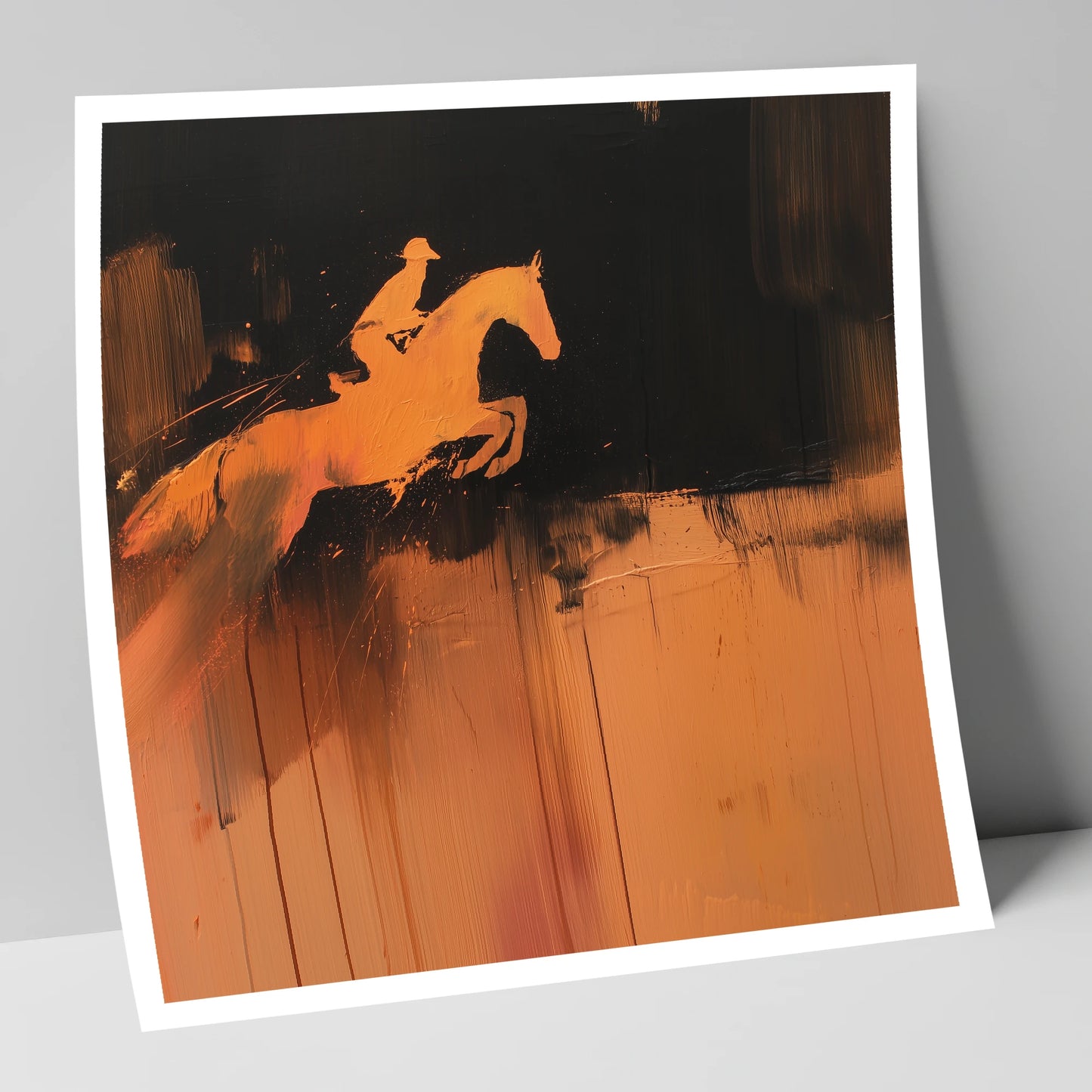 The Amber Leap show jumping horse art print