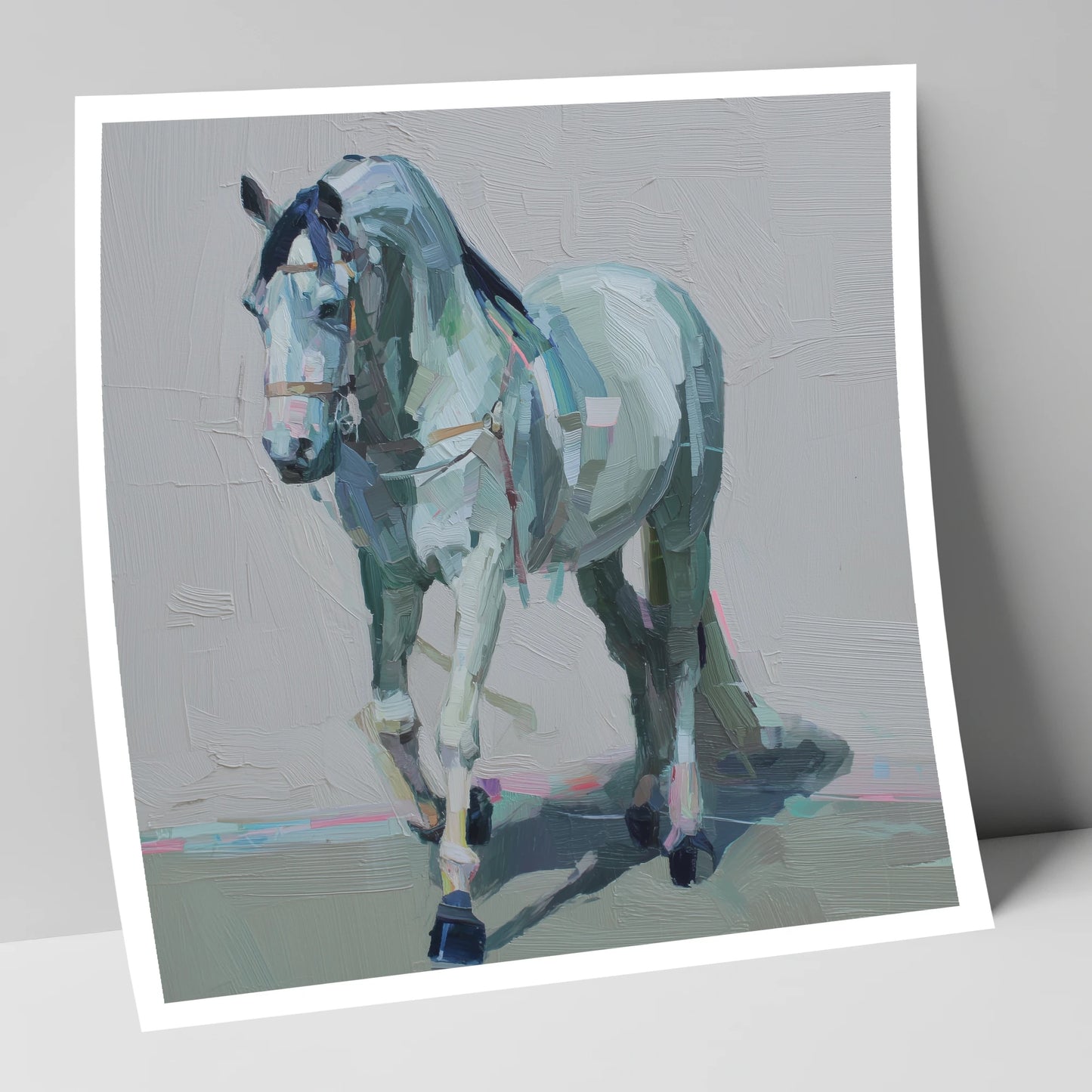 Quiet Strength in Grey horse breed art print