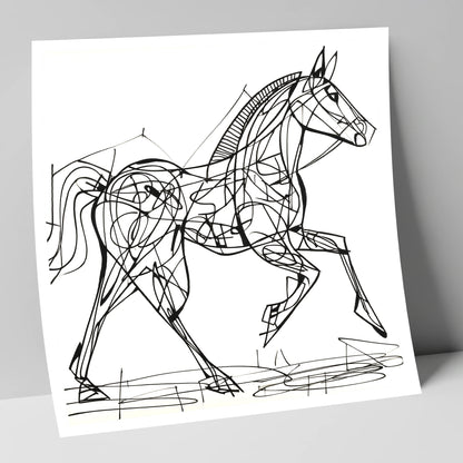 Structural Stride racing horse art print