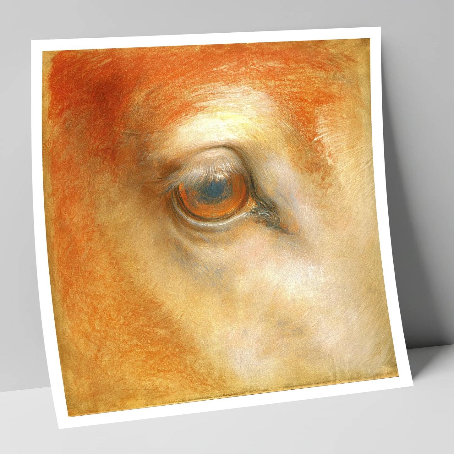 The Amber Gaze horse portrait art print