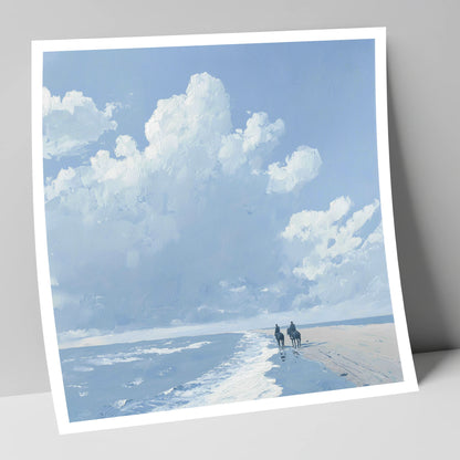 Beneath Vast Coastal Skies horse landscape art print