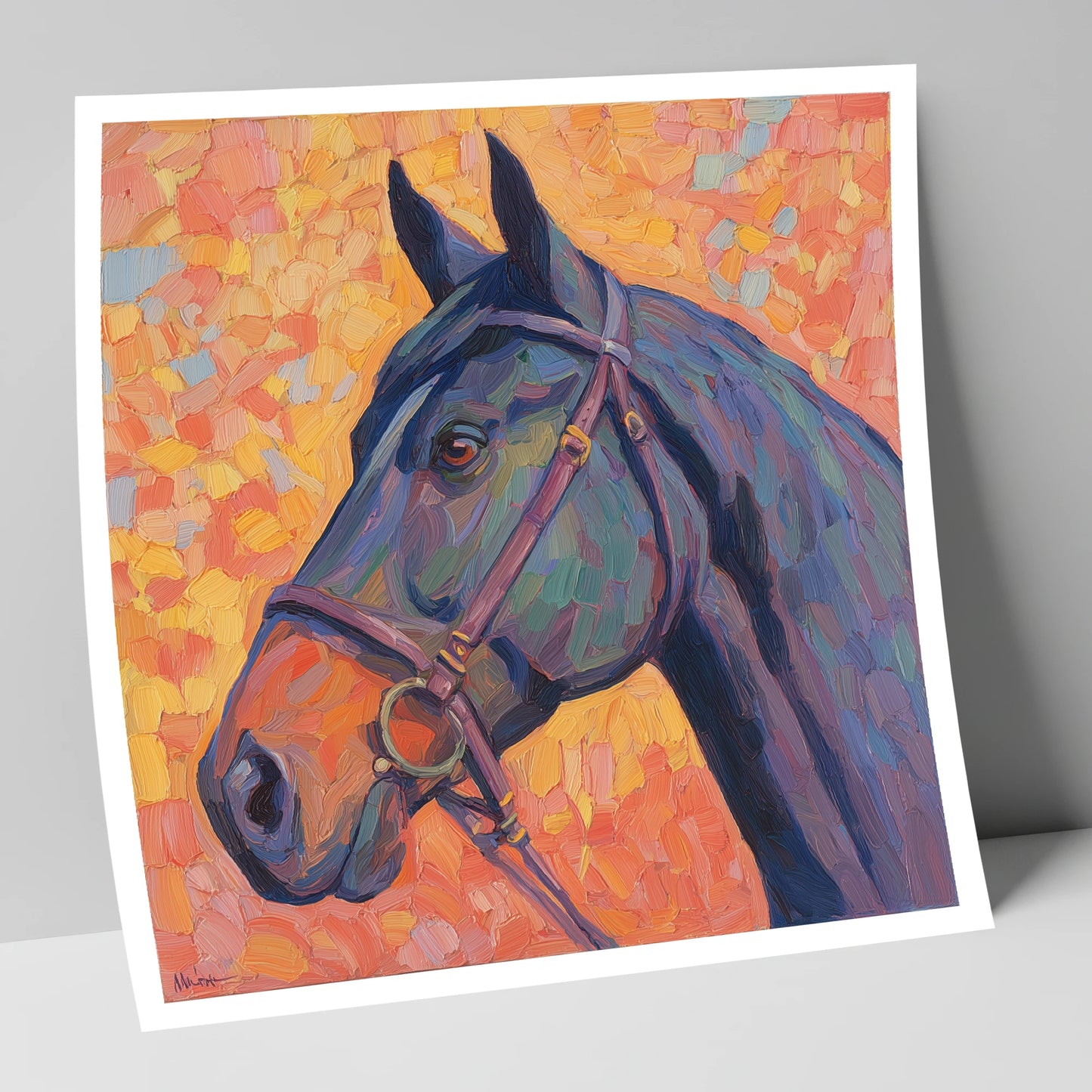 Radiant Equine Profile horse portrait art print