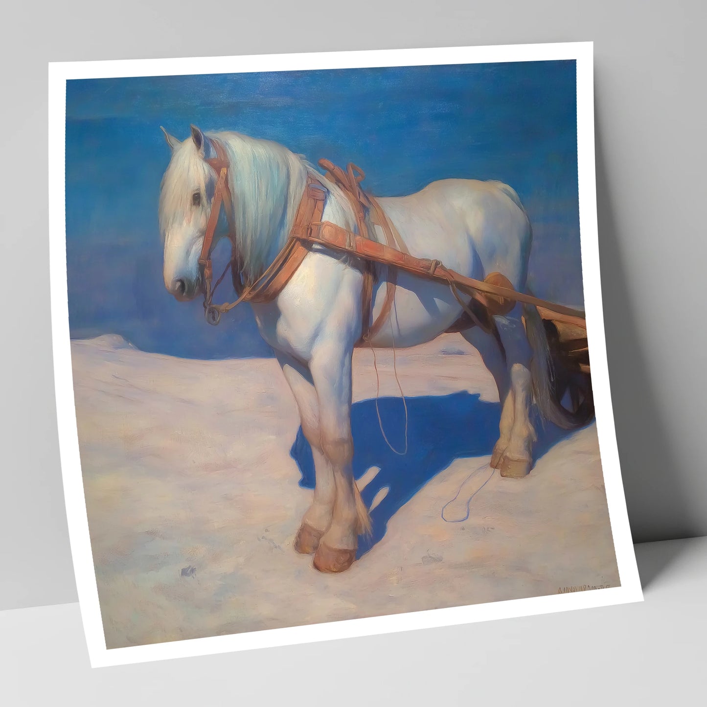 The Patient Grey working horse art print