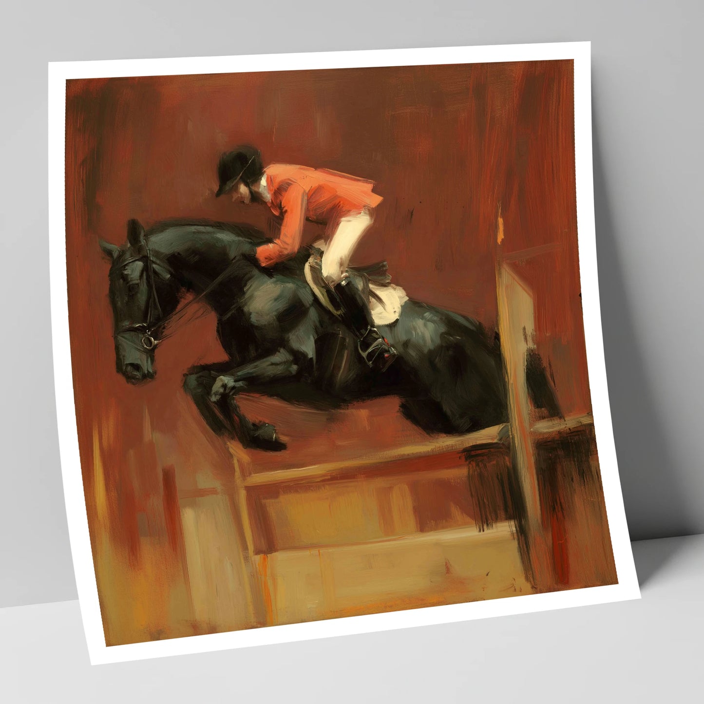 The Bold Leap show jumping horse art print