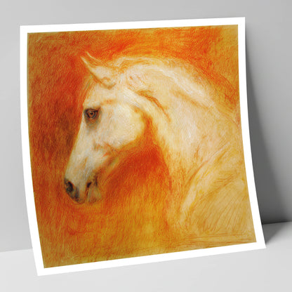 Terracotta Spirit horse portrait art print