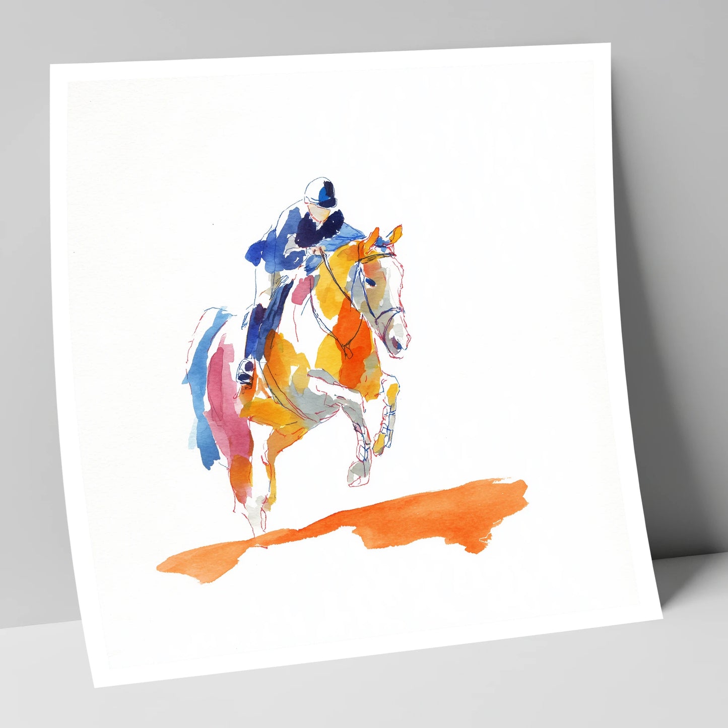 Flight In Colour show jumping horse art print