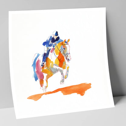 Flight In Colour show jumping horse art print