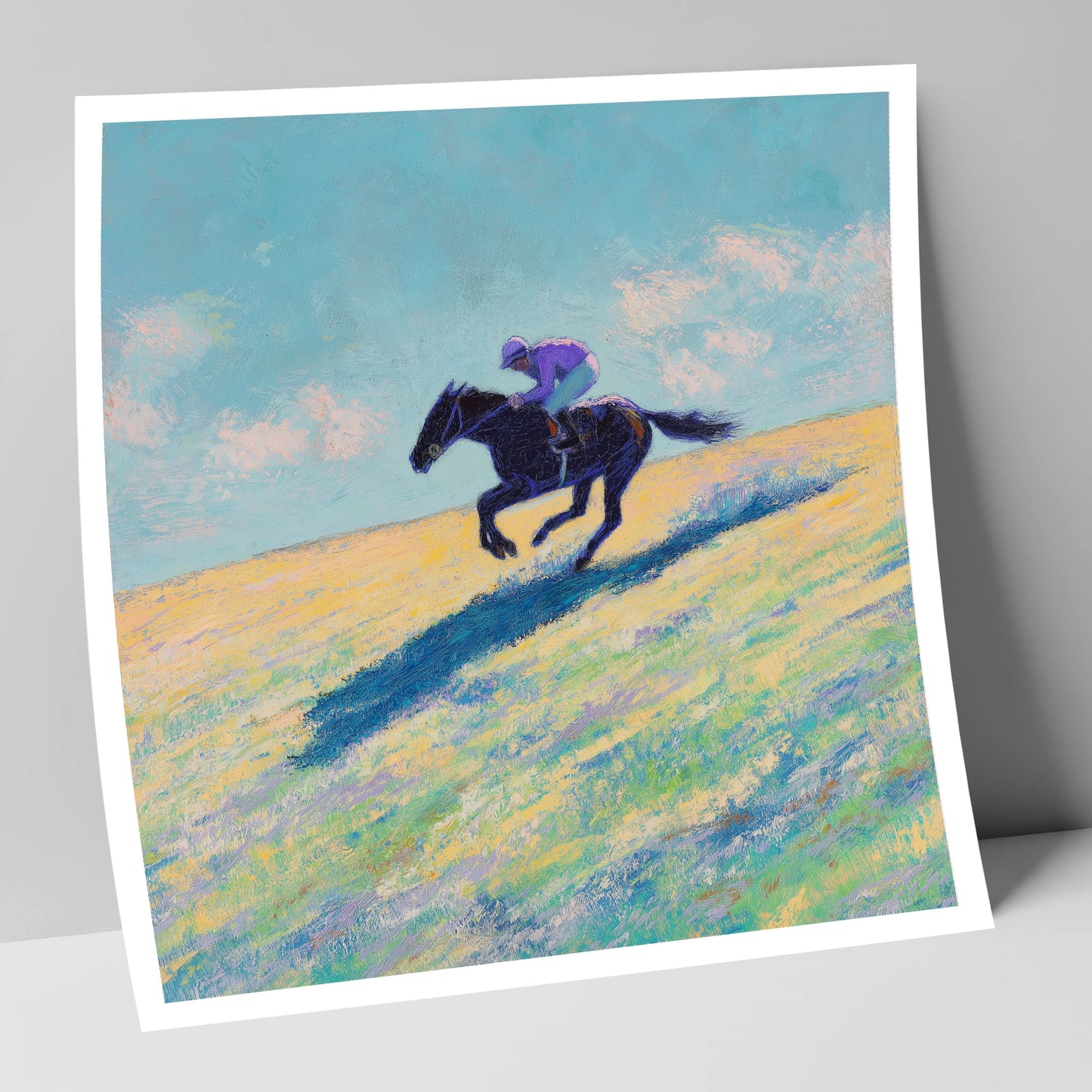 Gallop Across Gold racing horse art print