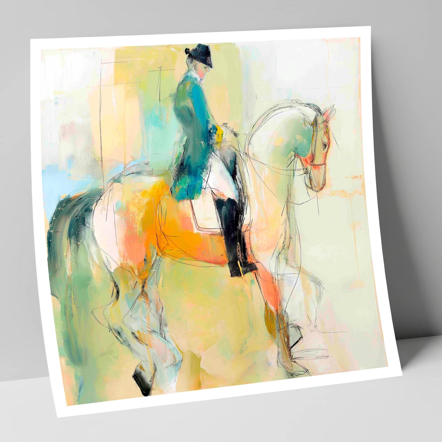 Abstract Dressage Harmony dressage horse art print