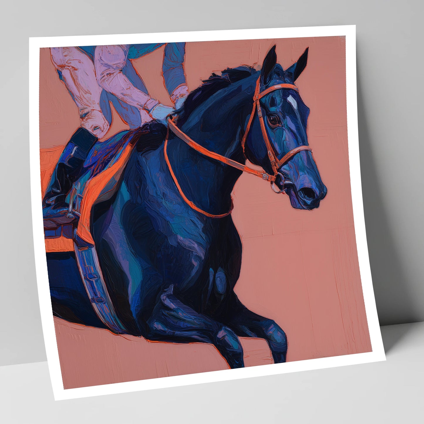 Indigo Rush racing horse art print