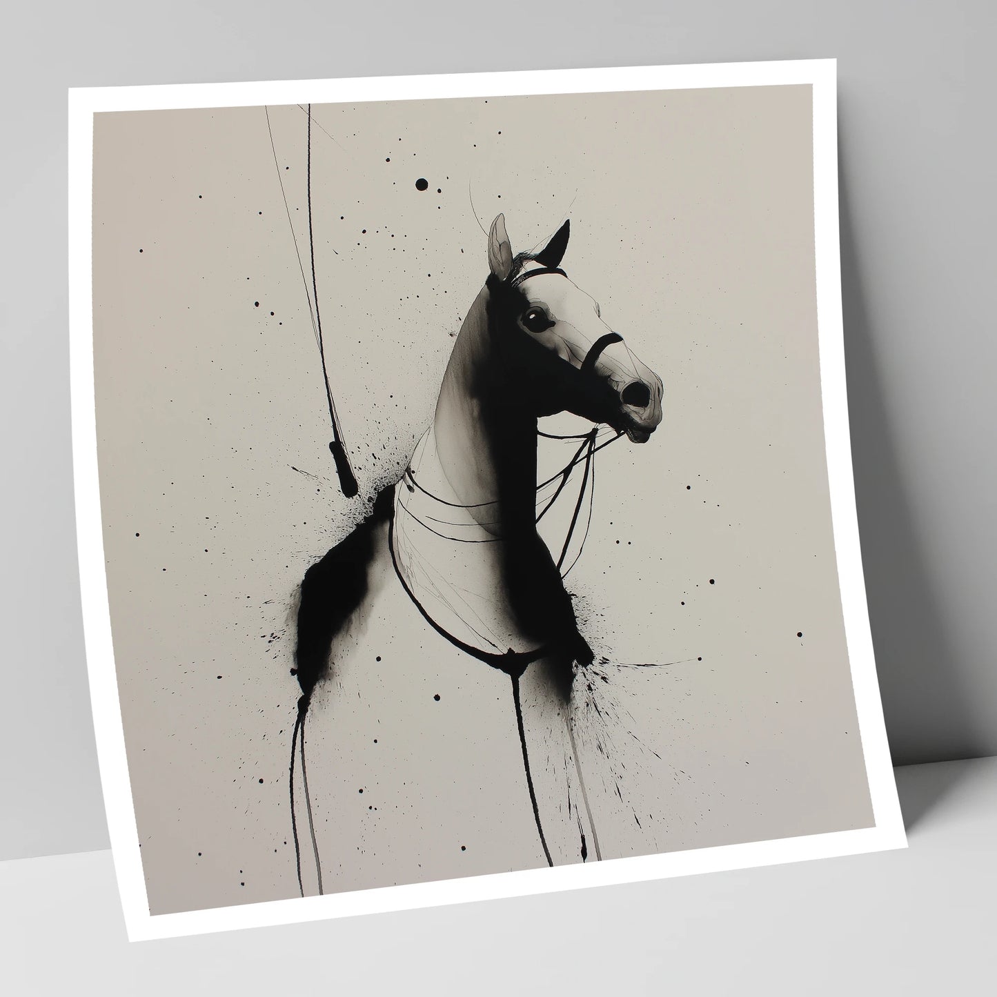 Inked Polo Silhouette polo horse art print