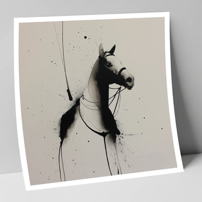 Inked Polo Silhouette polo horse art print