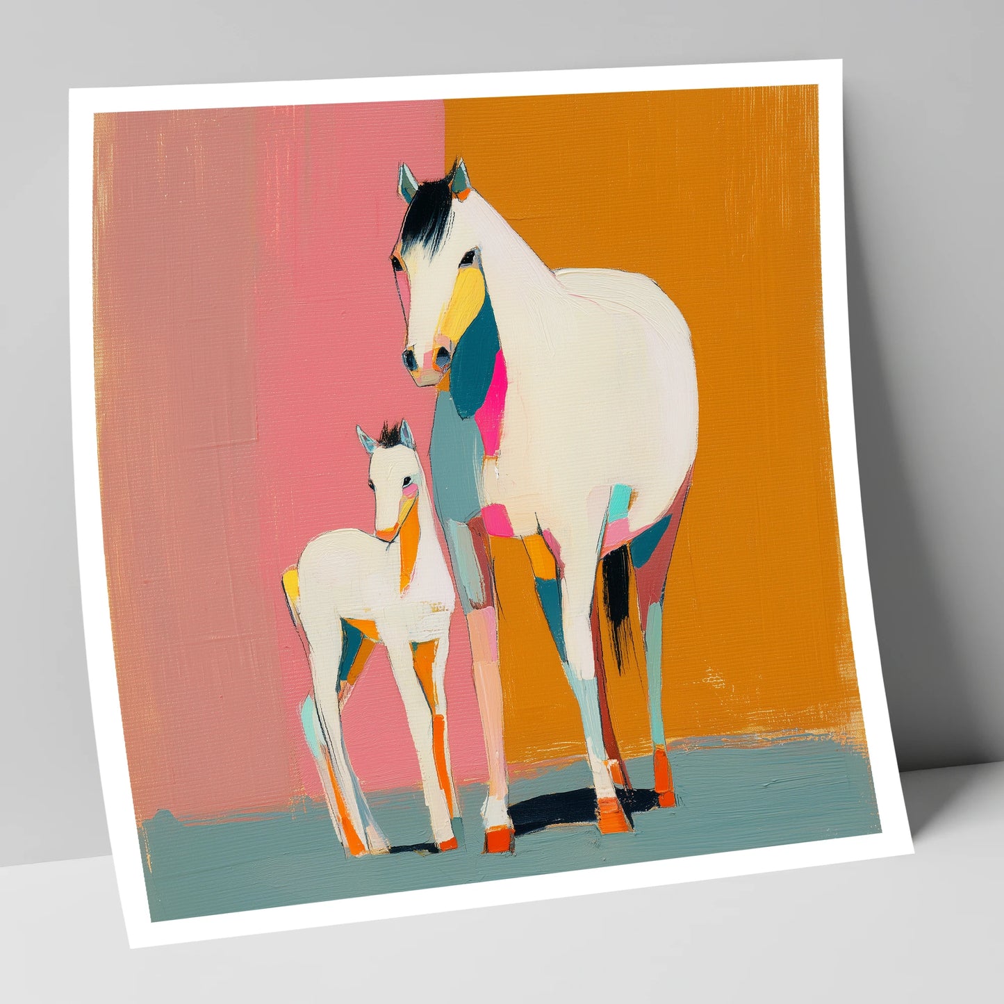 Vibrant Mare And Foal mare & foal art print