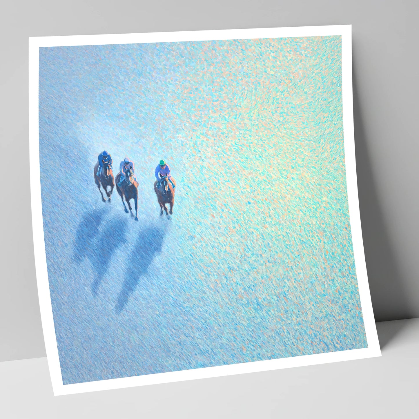 Luminous Morning Gallop racing horse art print