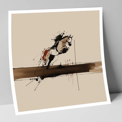 Moment of Suspension show jumping horse art print
