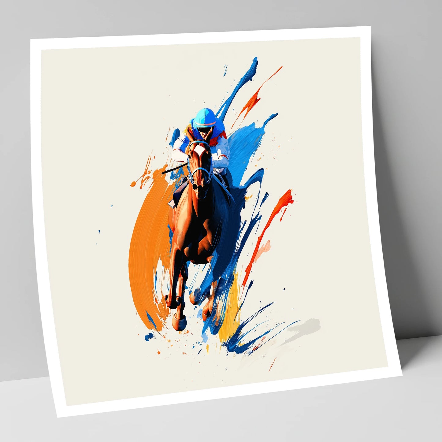 The Front Runner racing horse art print