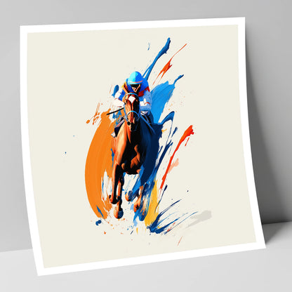 The Front Runner racing horse art print