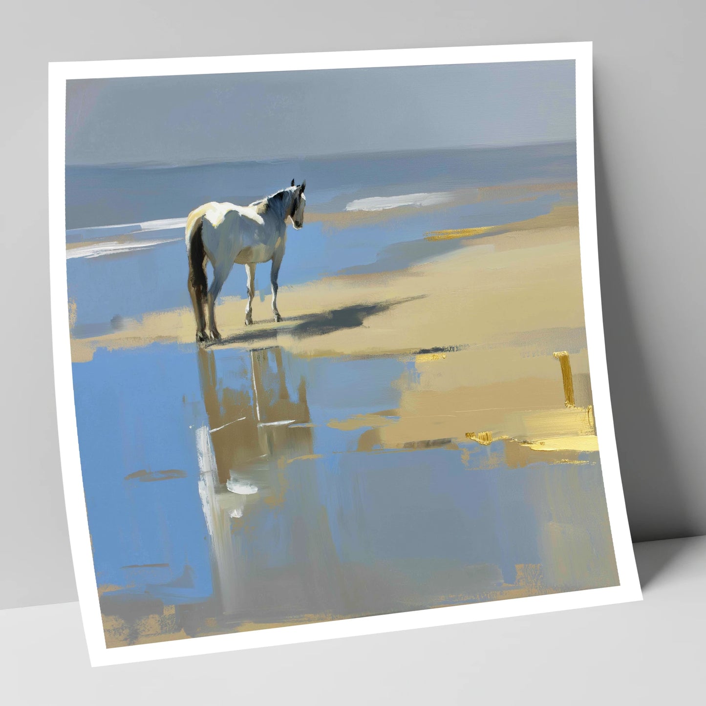 Shoreline Solitude horse landscape art print