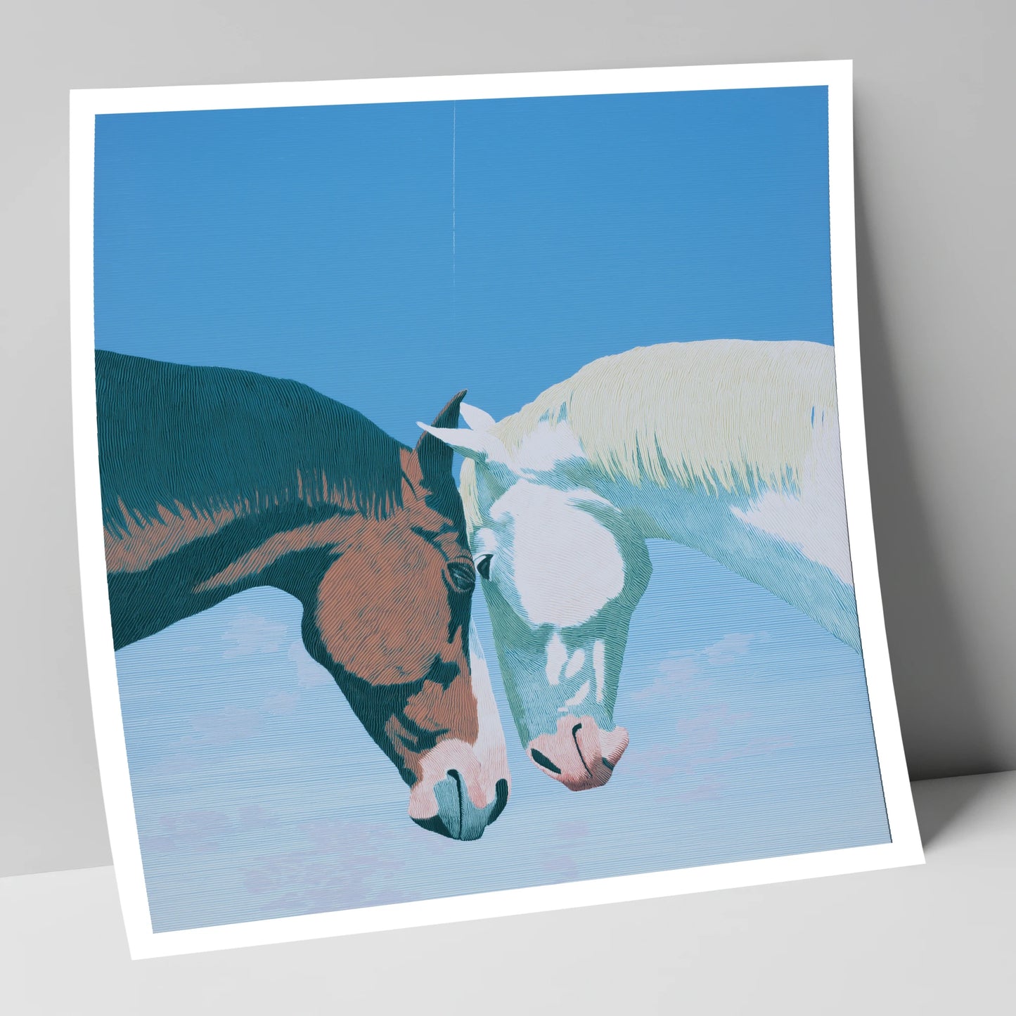 Quiet Companionship horse portrait art print