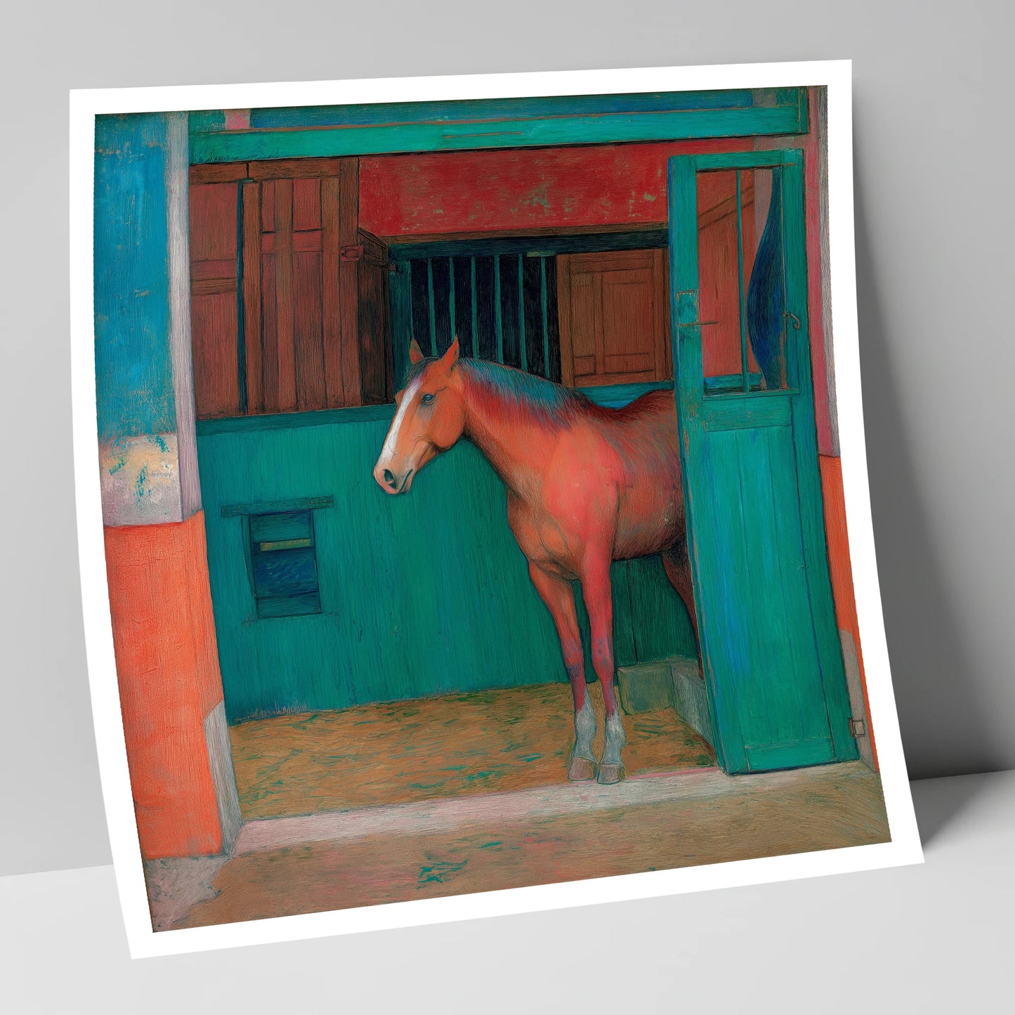 The Emerald Stable Door horse stable art print