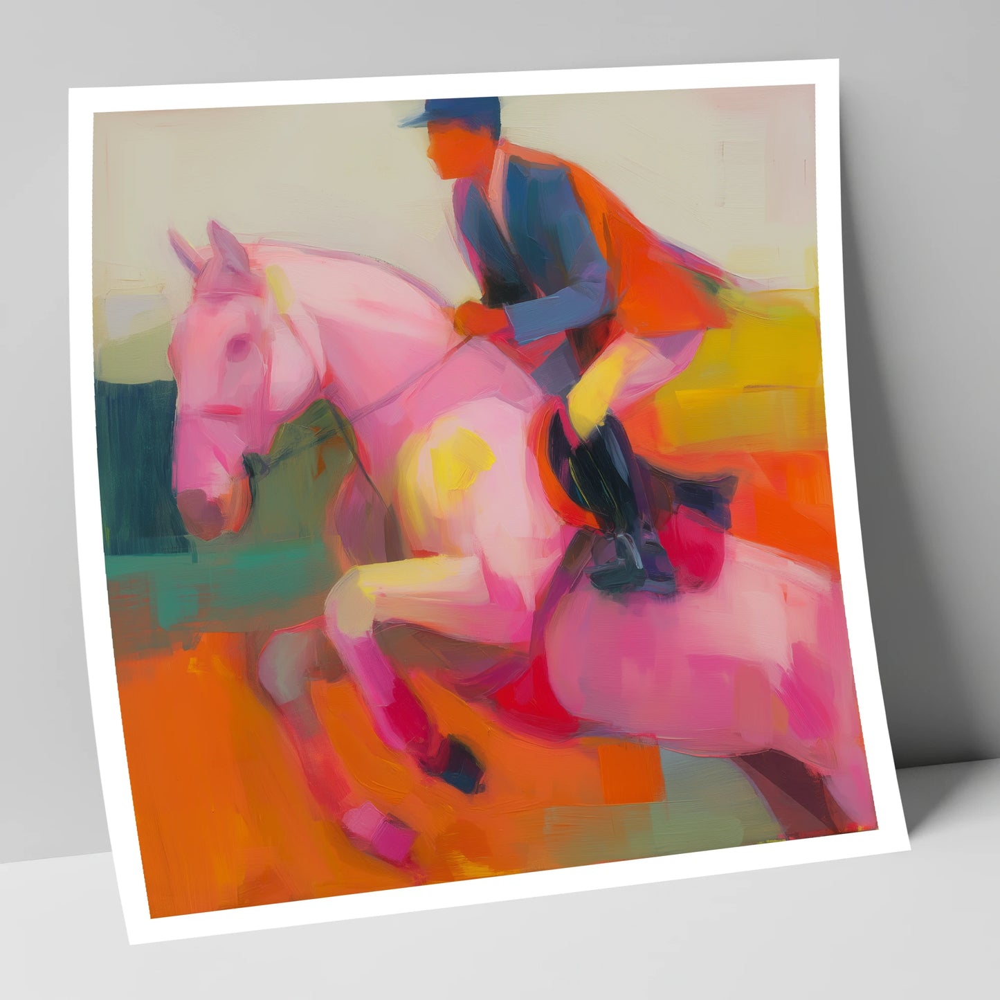 The Vivid Leap show jumping horse art print