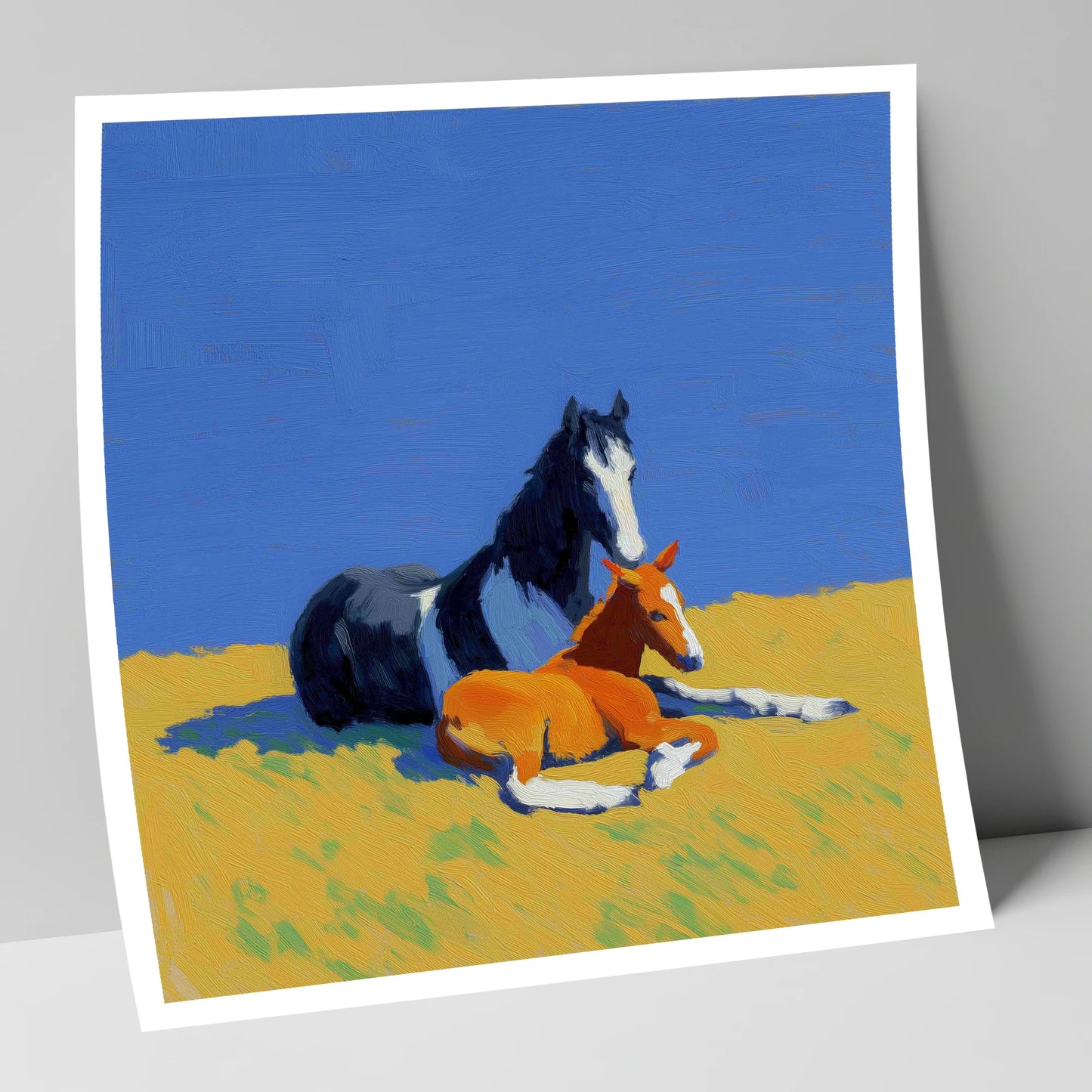 Sun-Drenched Bond mare & foal art print
