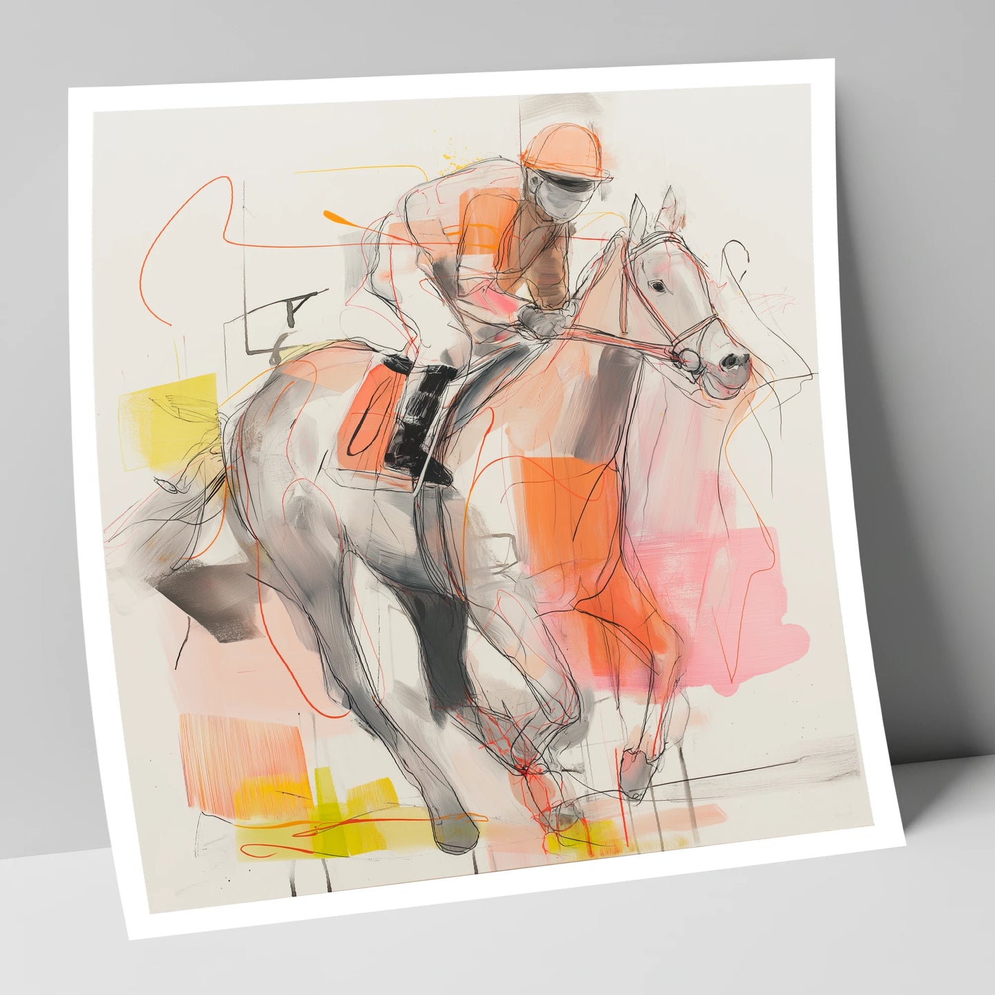 Sprint to the Wire racing horse art print