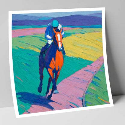 The Vivid Gallop racing horse art print
