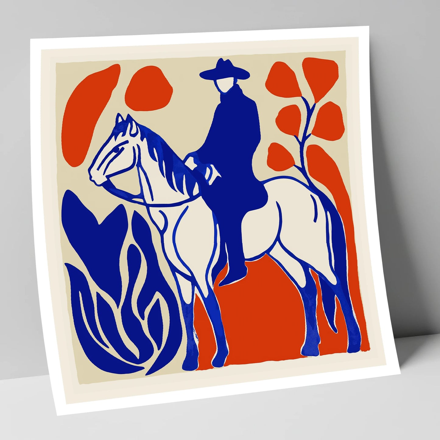 The Cobalt Western Rider western horse art print