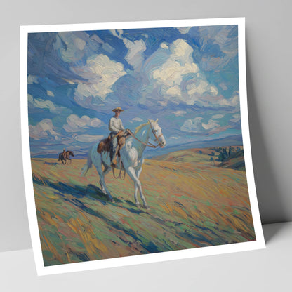Under Western Skies western horse art print