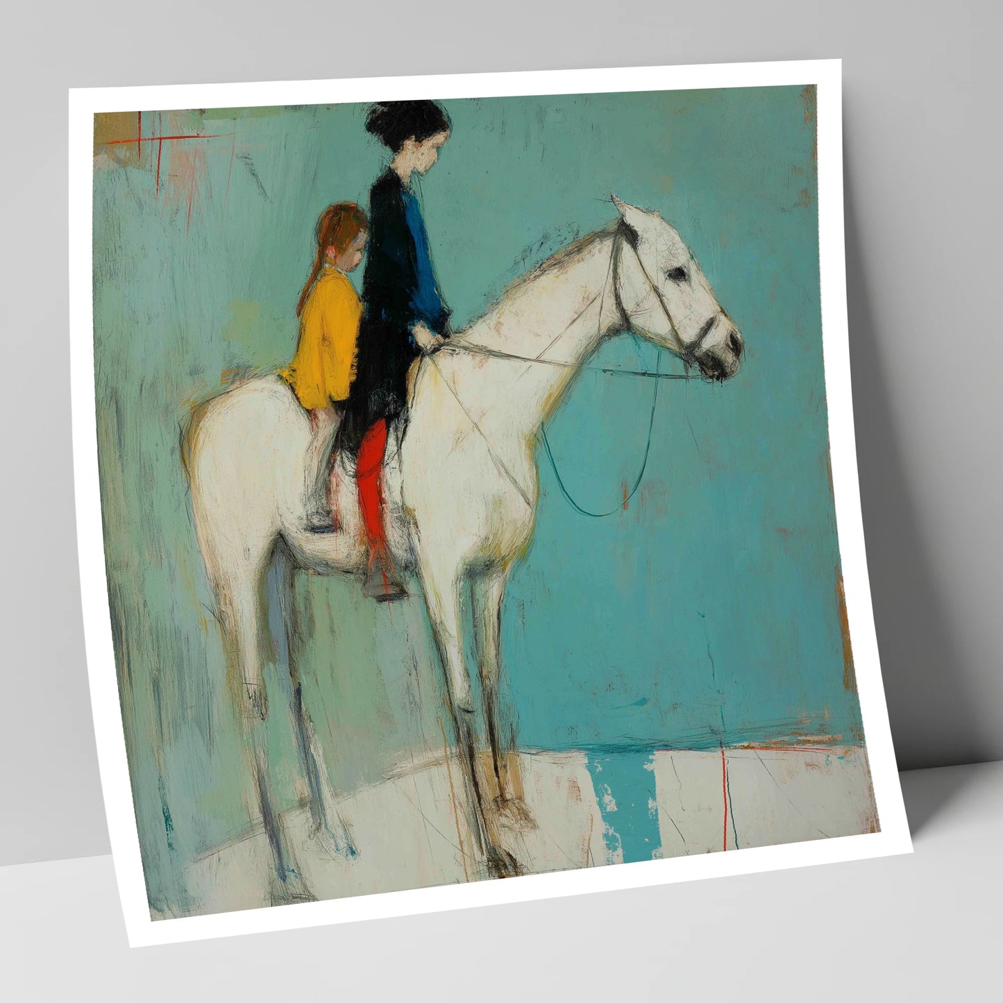 Companions in Colour horse & rider art print