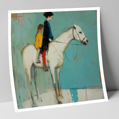 Companions in Colour horse & rider art print