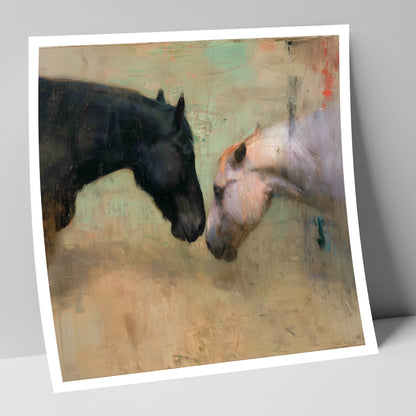 Silent Greeting horse portrait art print