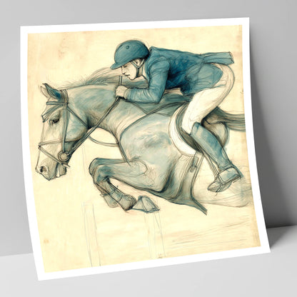 The Perfect Arc show jumping horse art print
