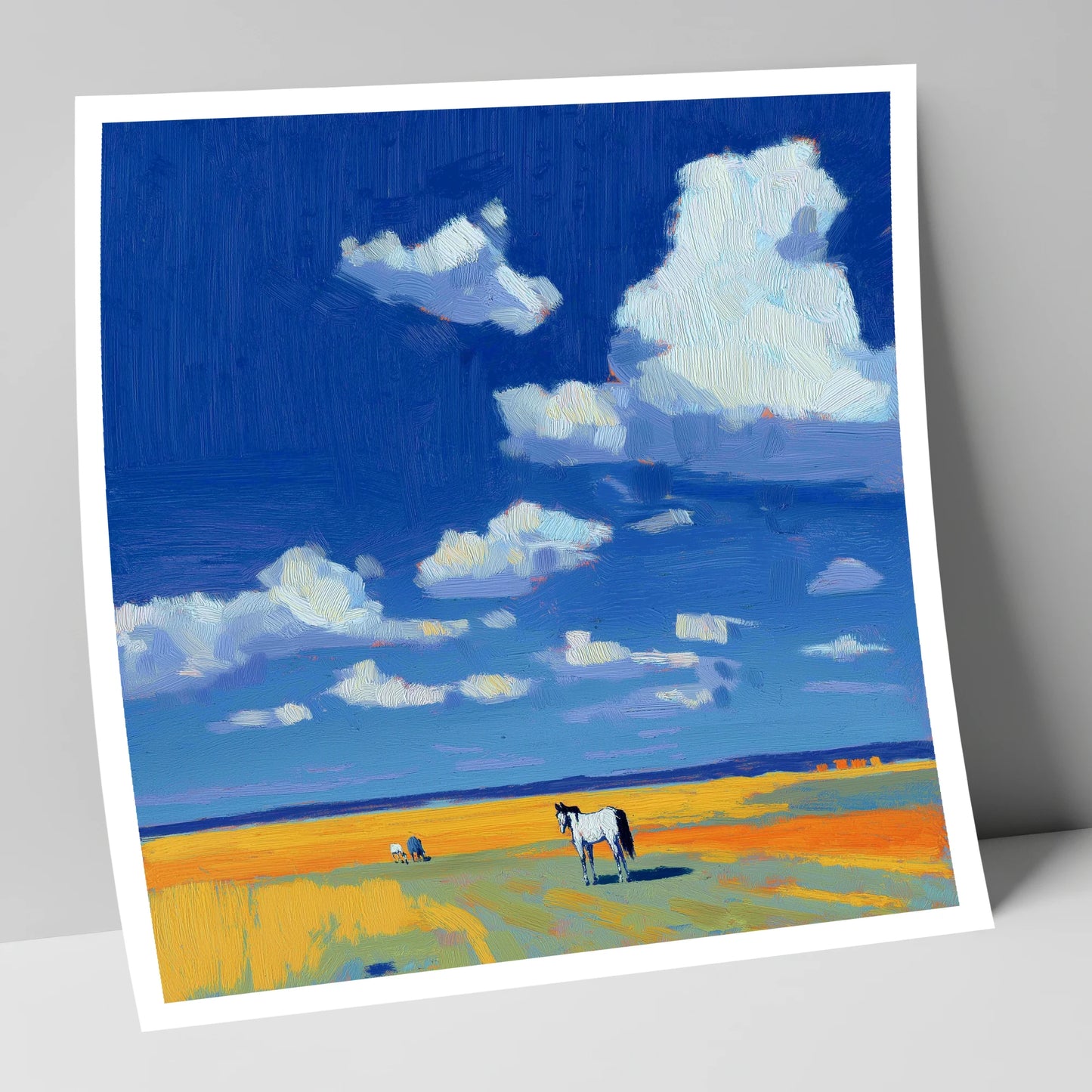 Beneath the Ultramarine Sky horse landscape art print