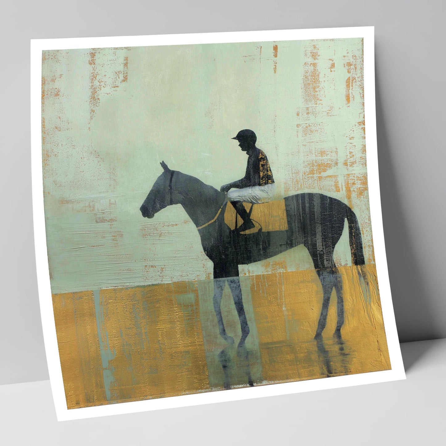 Golden Turf Reflections racing horse art print