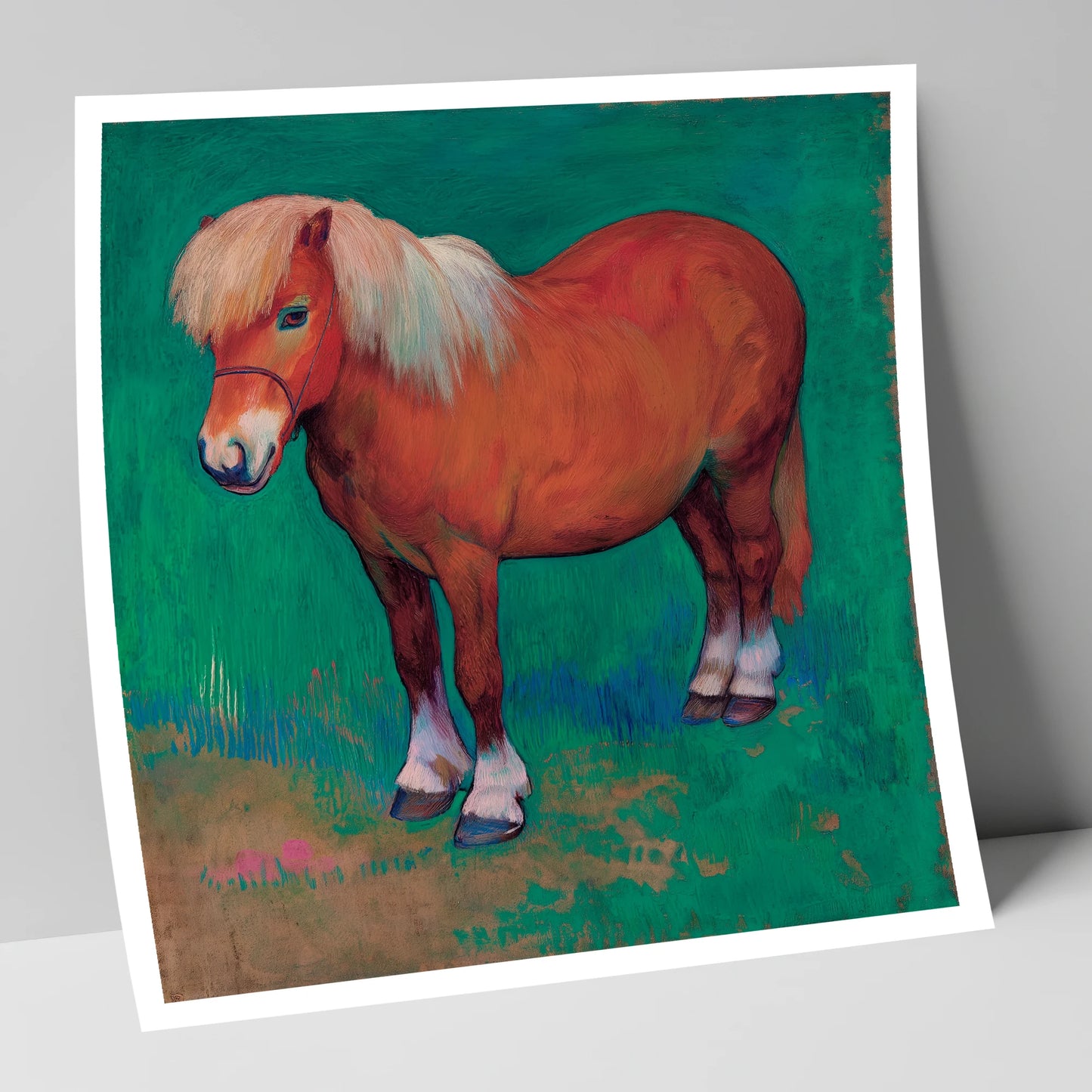 Emerald Chestnut Pony horse breed art print