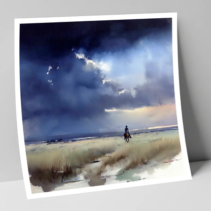 Storm Over the Plains horse landscape art print