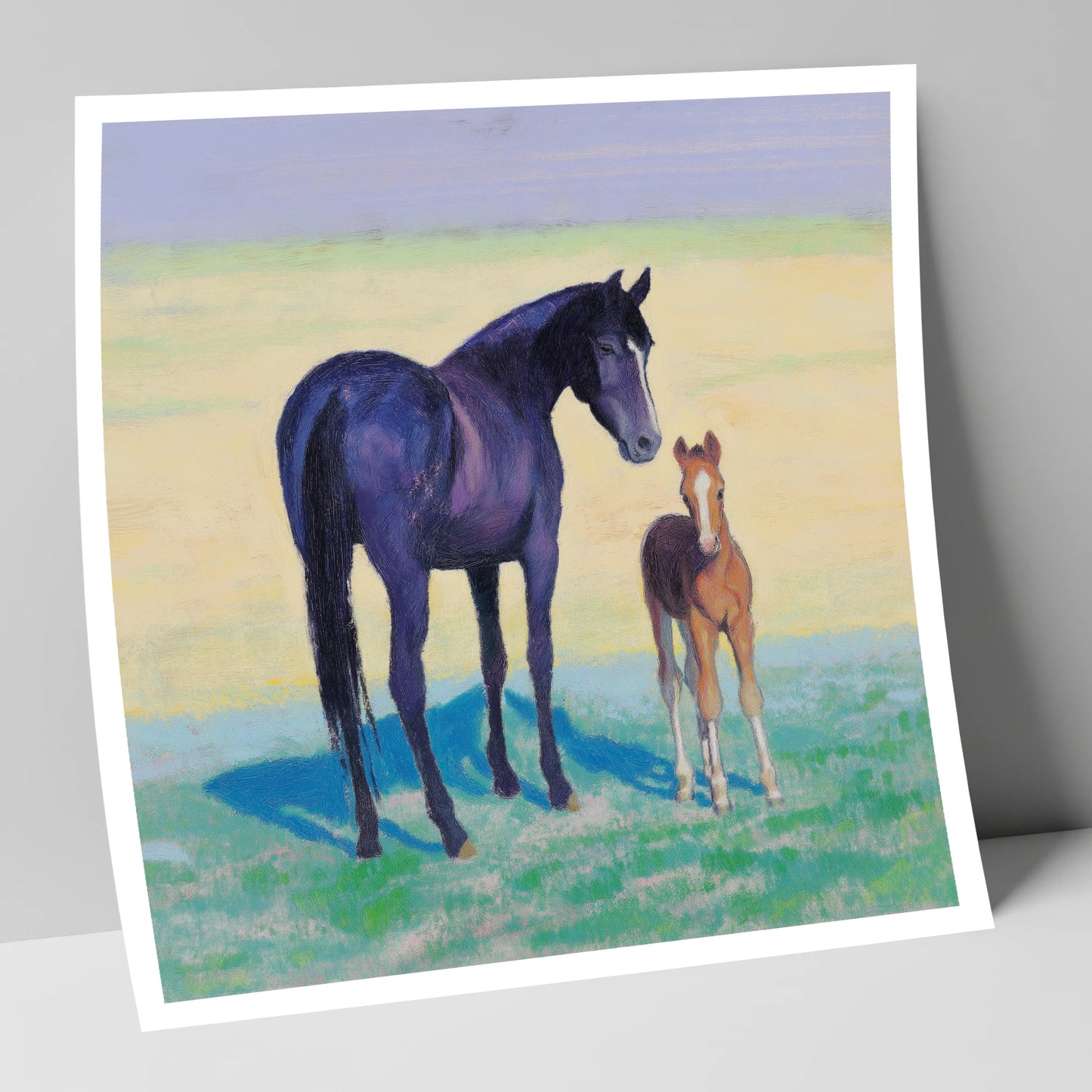 The Gentle Watch mare & foal art print