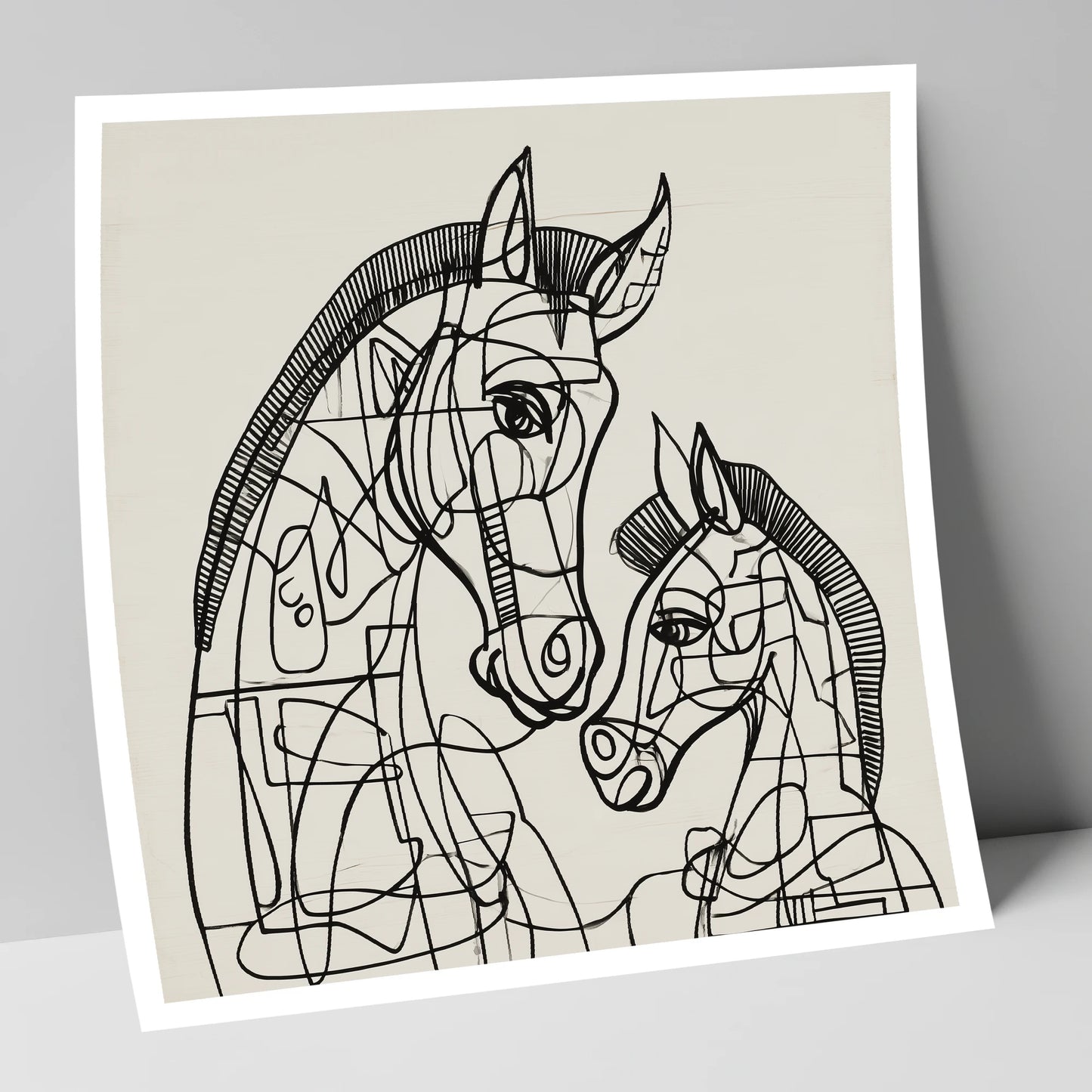 Structured Bond mare & foal art print