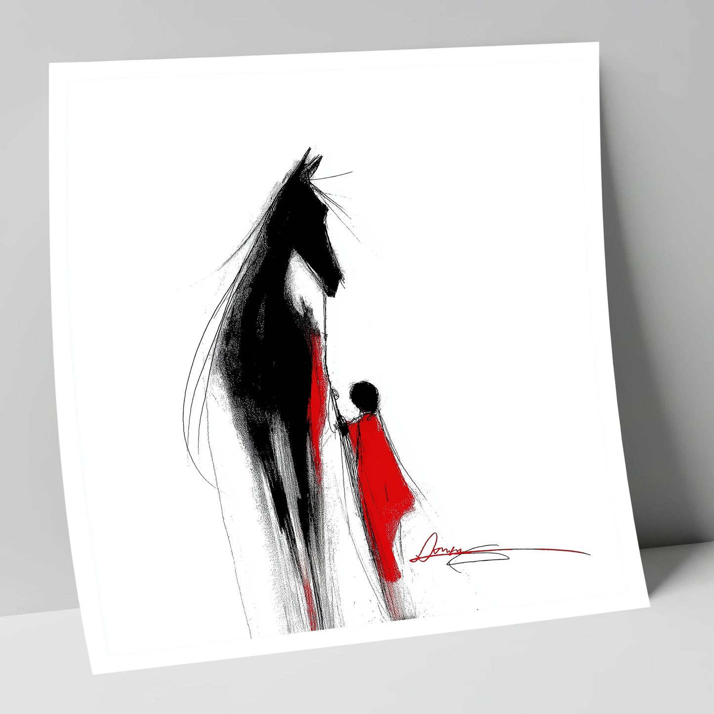 Crimson Connection horse & rider art print
