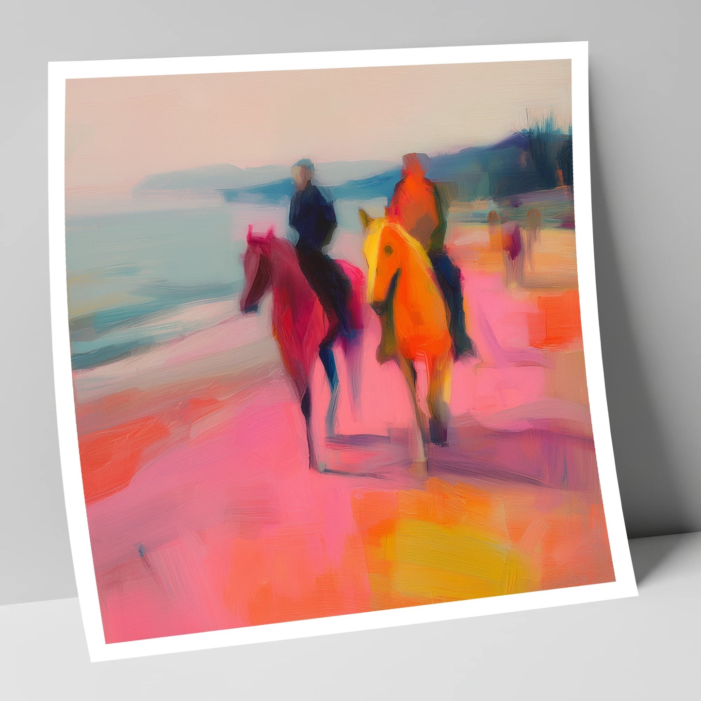 Vivid Coastal Ride horse landscape art print