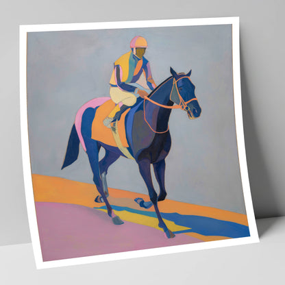 Colours To The Post racing horse art print