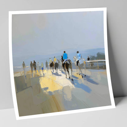 Heading to the Start racing horse art print
