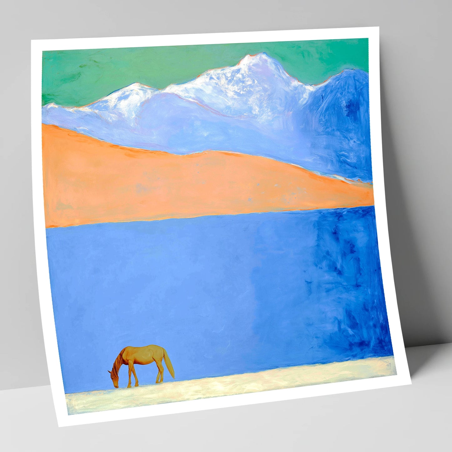 Alpine Solitude horse landscape art print