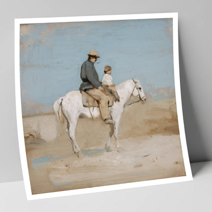 The First Hack horse & rider art print