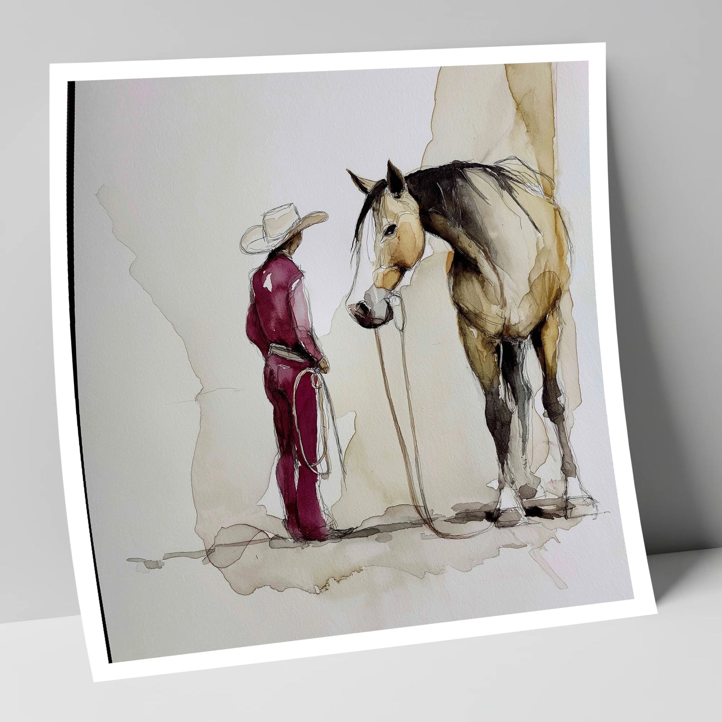 A Quiet Understanding western horse art print